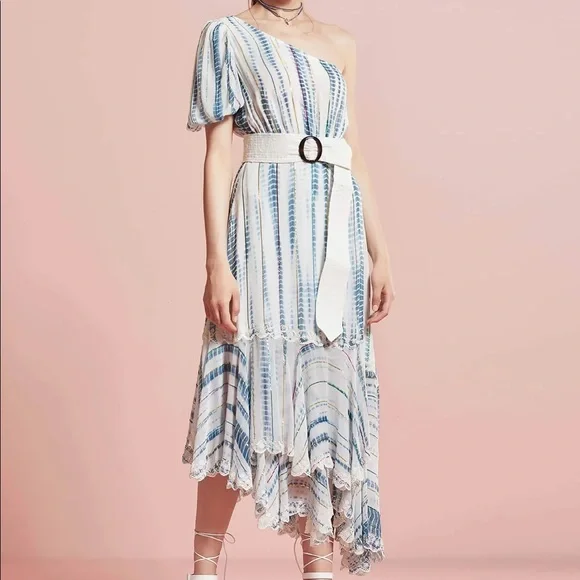 Hemant & Nandita Dresses | Nwt Hemant & Nandita Esme Long Dress | Color: Blue/White | Size: Xs | Natsank's Closet